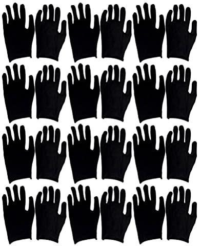 Dünne Handschuhe 12 Paar Baumwollhandschuhe Arbeitsschutzhandschuhe Bequeme Arbeitshandschuhe Handschutz Handschuhe Schwarz Größe L (dünn) Stoffhandschuhe