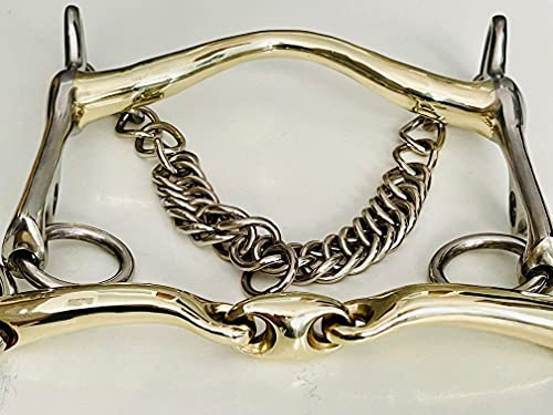 Weymouth Bradoon Bridle Bits Set GS & SS (UKSALES25® Horse Bits) (Weymouth Bit 5.0 / 5.25 Bradoon / 55MM RING)