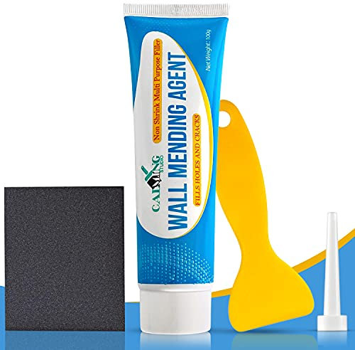 Wall Mending Agent with Wall Scraper & Nozzle Extender- Wall Patch Repair Kit -Non Toxic Wall Repair Agent -Self-Adhesive Drywall Patch- Fills Holes Cracks in Wall Surface-Water Proof (100 G)