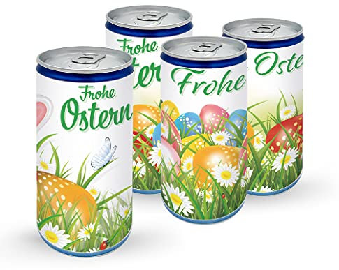Krott 12 x City Secco 10% Vol. Frohe Ostern mit vier verschiedene bunte Motive Ostergeschenk EINWEGPFAND