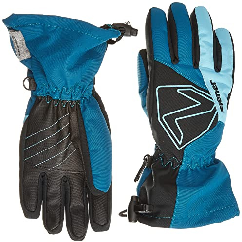 Ziener Kinder Laval Ski-Handschuhe/Wintersport | wasserdicht, extra warm, Wolle, Blue sea, 4