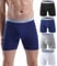 wirarpa Calzoncillos Hombre Boxer Algodon Ropa Interior Cómoda para Hombres Sin Etiquetas con Abertura Pack de 4 Multicolor-Negro Gris Blanco Azul Oscuro Talla XL