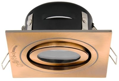 Spa SPA-38577-BRCOP Cali Tilt Downlight, IP65, Brushed Copper, Square