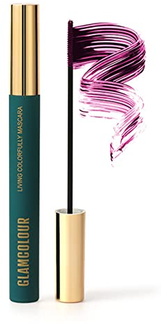 Magische Farbe Skinny Mascara, Bunte Dick Curling Skinny Mascara, Natürliche, Wasserdichte, Langanhaltende, wischfeste, 4D Seidenfaser-Wimpern-Mascara… (Gerade Lila)