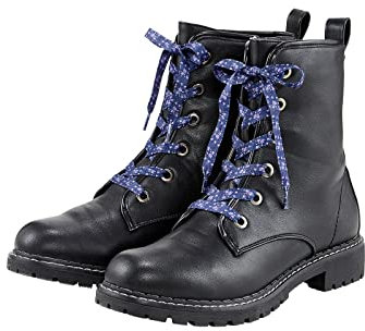 Sheego Damen Große Größen Schnürboots mit Leichter Crinkle-Optik - Modisch