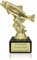 Angler Pokal mit Gravur Wunschtext | Angeln Geschenk | Fischfigur als Pokal in Gold | Trophäe für Angler | Wanderpokal fürs Angeln | Pokal Gold mit Gravur | Fisch als Design Trophy (Forelle Gold)