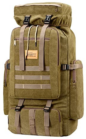 CRGANGZY Sport-Rucksack, doppelte Aufbewahrung, Fahrrad-Rucksack, große Kapazität, verschleißfest, for Outdoor-Fahrradzubehör, Khaki/Grau Camouflage, Khaki