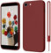 ElestBela iPhone SE 2022 Hülle, iPhone SE 2020 Hülle, iPhone 7/8 Hülle, Hanyhülle iPhone 7/8 Case Dünn Slim mit Microfiber, Kratzfeste Rundumschutz Schutzhülle Hülle für iPhone SE 2/7/8 Rot