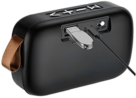 Mini Altoparlante Bluetooth, Subwoofer Stereo con Altoparlante Wireless Portatile con Chiamata, Scheda di Memoria, USB, Funzione FM, per Interni Ed Esterni