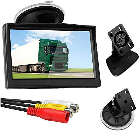 Glakyur 12,7 cm (5 Zoll) 800 x 480 TFT LCD HD Bildschirm Monitor mit Dual-Halterung für Auto Rückfahrkamera/Rückseite/DVD/Mediaplayer