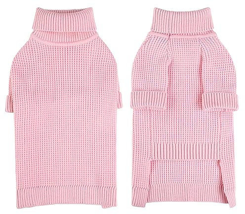 KONVINIT Hundepullover Winter Warmer Hund Pullover Grosse Hunde Weich Rollkragen Dog Jumper für Kleine Mittelgroße Große Hunde