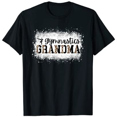 Lettres de gymnastique Grand-mère de gymnaste Léopard Tumble Flip T-Shirt