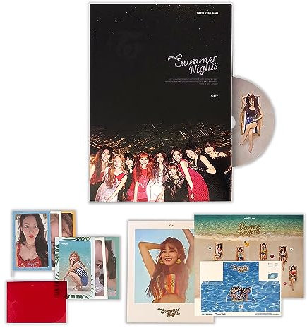 TWICE - 2ND SPECIAL ALBUM [SUMMER NIGHTS] (C Ver.) CD-R + Photobook + Lyrics Poster + Polaroid PostCard + DIY Paper PostCard + PhotoCard + 2 Pin Button Badges