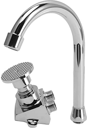Foot Pedal Basin Faucet, Touchless Foot Operated Floor Mounted Sink Water Tap Set for Hospital Laboratory