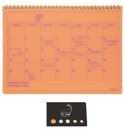 Mark's Tokyo Edge Kalender-Set Kalenderjahr 2025 + 1 Blumie Klebe-Index (Orange)