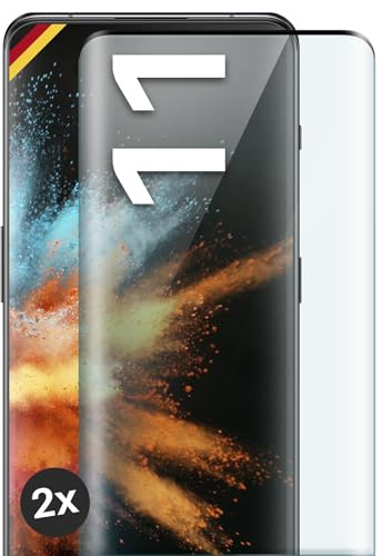 moex CurveProtect für OnePlus 11 Panzer Schutzglas, Full Screen Schutzfolie randlos, ganzer Bildschirm komplett abgedeckt, Panzerfolie Curved 3D Glas Folie, Schwarz 2 Stück