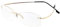 ABETOS Randlose Lesebrille Titan Herren Damen Ultra Leicht Klein Randlos Metall Lesehilfe Sehhilfe Mode Komfortable Rechteckig Rahmenlose Lesebrillen (Gold+2.5)