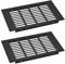 QUARKZMAN 2Pcs Rejilla de Ventilación Rectangular de Aleación de Aluminio con Malla de Ventilación para Armario, 250x150mm/9.84x5.91