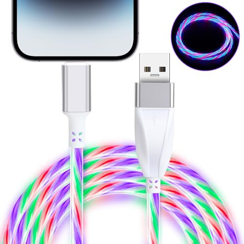 Vunake for iPhone Charger USB A to Phone Cable 1M 120W Colorful Fast Charging for iPhone 14 Pro Max 13 12 11 SE iPad-Colorful