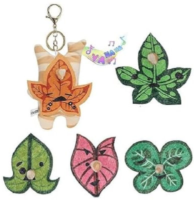 MayDee Tears of The Kingdom Plüsch Set Korok Plüsch Puppe Nette Korok Sound Macht Plüsch Anhänger Schlüsselanhänger Rucksack Anhänger