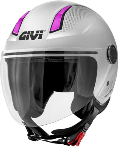 GIVI casco demi jet 11.7 argento H117BG77957 taglia M