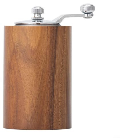 Zoegneer Moulin à poivre manuel en bois massif pour maison, restaurant, barbecue en plein air (M)