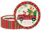 EVYIENEN 50pcs Christmas Party Paper Plates, 7in Disposable Dessert Plates for Merry Christmas Gifts & Party Supplies
