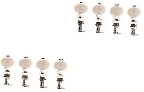 Hoement 8pièces Chevilles Accordeur Tuning Pegs Pour Ukulele Avec Bouton Blanc Ensemble Tête De Machine À Friction Compatible Avec Divers Instruments