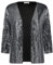 GRACE KARIN Damen Business Casual Cropped Pailletten-Cardiganjacke Offene Pailletten-Cardigan 3/4 Ärmel kurz Leicht Jacke Mantel Strickjacke Cardigan L Silber auf Schwarz