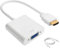 FackLOxc Cable convertidor Plug and Play HDTV a VGA para ordenadores y consolas de juegos, color blanco, 15 cm de longitud