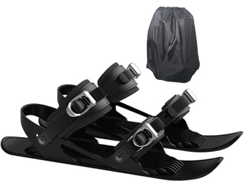 Kurze Skier | Schlittschuhe – Anti-Rutsch-Ski-Werkzeuge mit Tragetasche, verstellbares Skizubehör, leichte, kompakte Skiskates für Erwachsene und Kinder, Ski-Partys