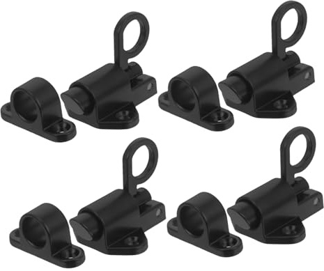 ANDRESLAD 4pcs Sturdy Aluminum Door Latch Automatic Spring Bolt Metal Latch for Cabinet Window Locks