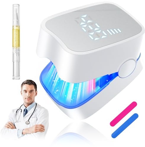LOZLTX Upgrade Nail Fungus Laser Device with Time Display & Yellow Cuticle Oil Pen【Industry No.1 Laser Treatment - SGS Certified】【21-day Fast-acting】Fungal Nail Treatment for Toenail Fungus
