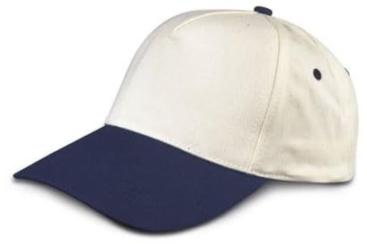 Generico Cappellino Berretto Cappello Baseball Golf 5 Pannelli in Cotone colorato Naturale Visiera Blu Navy