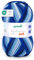 Gründl Wolle Big Mamma Print - XXL Wolle zum Stricken mit Farbverlauf - Weich und hautfreundlich - 100% Polyacryl - 1 Knäuel 400 g / 1040 m - Nadelstärke 3,5-4,5 - royalblau-jeans-himmelblau-weiß