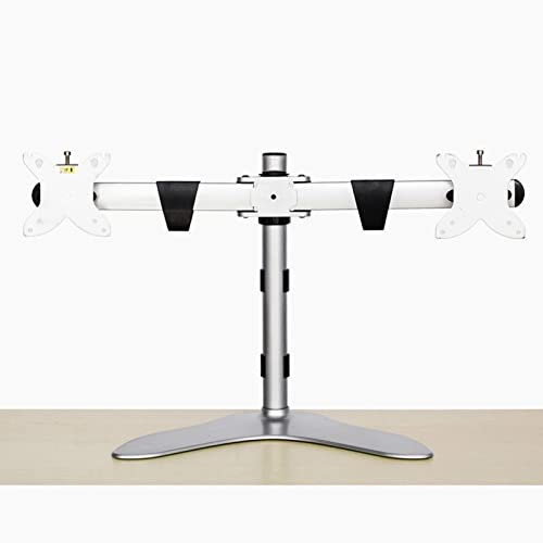 RNNYWDRQ Dual-Monitorständer, freistehender Monitor-Tischständer für 2 Bildschirme bis zu 30 Zoll, 8 kg Tragkraft pro Arm