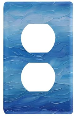 Plaque d'interrupteur décorative en dégradé bleu - Jolie plaque murale - 11,5 x 7 cm