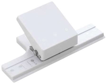 SZLIFE Perforatrice à 3 Trous pour Salle de Classe, Perforatrice à Papier, Mini-Perforatrice Robuste et Sans Effort, Plateau Facile à Nettoyer, pour A6/A7/A8, Outils de Bureau pour La Maison, Blanc