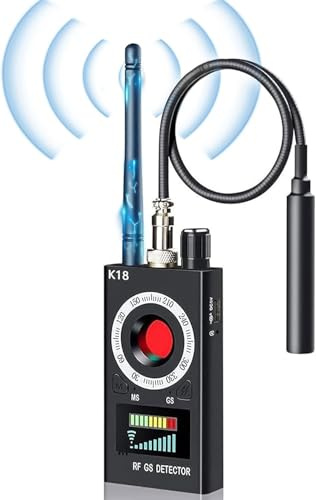 Glitfix Wanzen Detektor, Hidden Camera Detector, K18 Wanzenfinder versteckte Kamera detektor, Wird Verwendet,um Versteckte Kamera, Drahtlose Geräte, GPS, Abhörgeräte, Ortungsgeräte zu erkennen