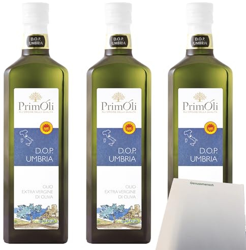 usy Block mit PrimOli Natives Olivenöl Umbria Colli Martani 3er Pack (3x500ml Flasche) + usy Block