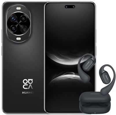 HUAWEI nova 14 Pro Smartphone, Ultra-Chroma-Kamera, 50 MP Ultra-Dual-Portrait-Frontkamera, KI Gestensteuerung, 100 W Supercharge Turbo, 6,78 makelloses Quad-Curve-Display, Schwarz + FreeArc