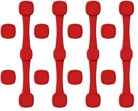 Air Fryer Magnets - Heat Resistant Silicone Kitchen Tool | Food-Grade, Protects Hands from Burn, Safe Cooking Gadget, Practical for Home, Dorm, Apartment, RV, Camping, Red and Black