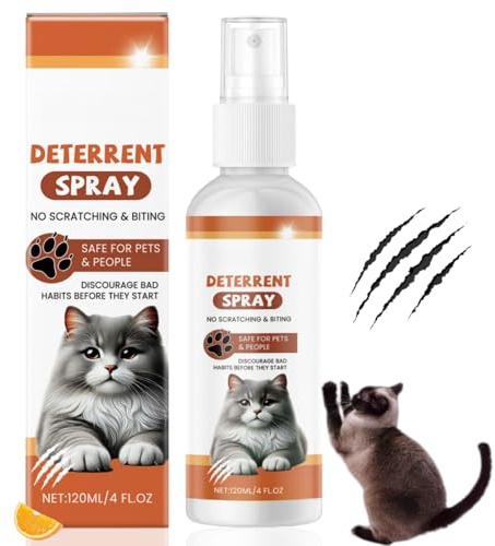 Katzenabwehrspray für Möbel & Sofa,Katzen Fernhaltespray für Innen und Außenbereich,Antikratzspray Katzen,Anti Cat Spray,Cat Fernhalten Spray Wohnung,Schützen von Möbeln,Böden,Sofas,Teppichen