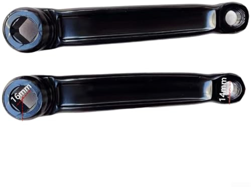 Dolvitrny Ensemble de manivelles pour vélo d'appartement avec trous de 16 x 16 mm, capacité de charge de 200 kg, bras de pédale compatibles avec entraînement par courroie pour vélos stationnaires à