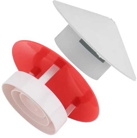 PVC Chimney Rainproof Cover 2pcs Universal Red Top 75