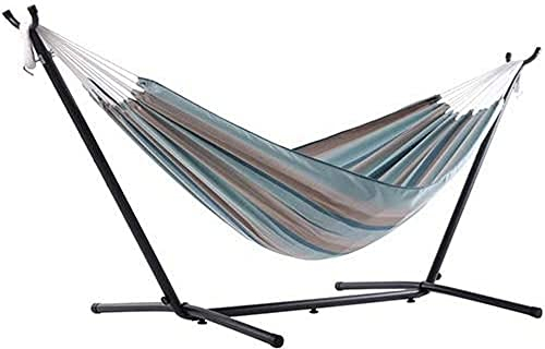Vivere C8SUNG Sunbrella®-Hängematte mit Gestell Gateway Mist (8 Fuß), 249x109x104 cm
