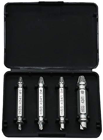 4PCS Damaged Screw Extractor Drill Bit Guide Set Broken Speed Out Easy Out Bolt Stud Stripped Screw Remover Tool
