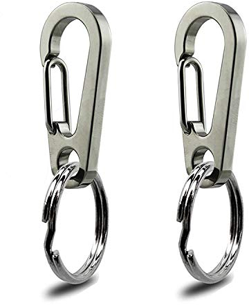IVIA Hundemarken-Clips, 2 Packungen/mehrere Größen 304 Edelstahl, Schnellclip mit Ringen, einfach zu wechseln, für Hunde/Katzen-Halsbänder und Geschirre, 2small(Grey)
