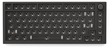 Glorious Gaming GMMK PRO 75% Barebones (Frame Only) - Modular Mechanical Gaming Keyboard, TKL Size (75%), 1.5kg Frame, RGB, Customisable, 5-Pin Switch Support, American/ANSI Layout - Black Slate