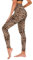 TNNZEET High Waist Leggings Damen Elastische Leggins Weiche Sporthose für Sport Gym,Leopard,XXL